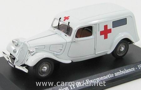 citroen traction avant 11bl fourgon ambulance - white EDI149591 Модель 1:43