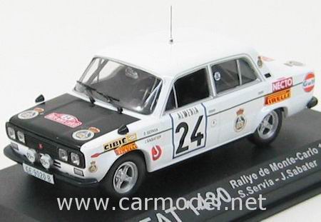 Модель 1:43 SEAT FIAT 1430 №24 Rallye Monte-Carlo (Salvador Servia - Jordi Sabater) - white black