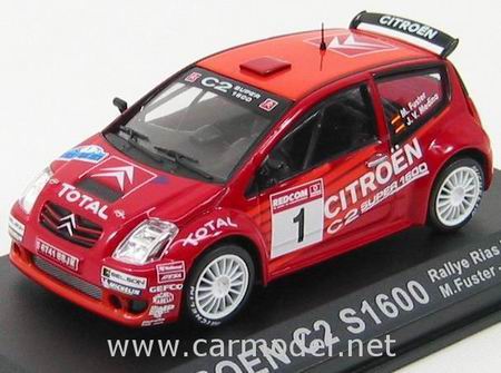 Модель 1:43 Citroen C2 S1600 №1 Rally Rias Bajas (M.Fuster - J.V.Medina) - red