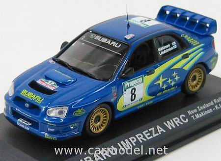 Модель 1:43 Subaru Impreza WRC №8 Rally New Zealand (Tommi Antero Makinen - Kaj Lindstrom) - blue met