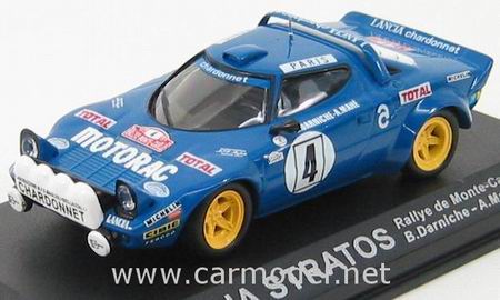 Модель 1:43 Lancia Stratos HF №4 Motorac Winner Rallye Monte-Carlo (Bernard Darniche - Alain Mahe) - blue