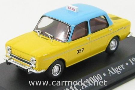 simca 1000 taxi alger - yellow/light blue EDI085 Модель 1:43