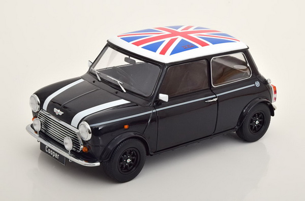 Модель 1:12 Mini Cooper RHD - black/white/Union Jack