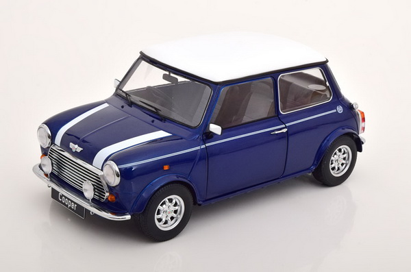 Модель 1:12 Mini Cooper RHD - blue met./white