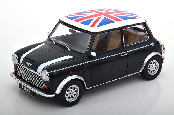 Модель 1:12 Mini Cooper LHD darkgreen-metallic white Union Jack