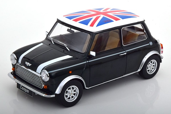 Модель 1:12 Mini Cooper RHD darkgreen-metallic white Union Jack