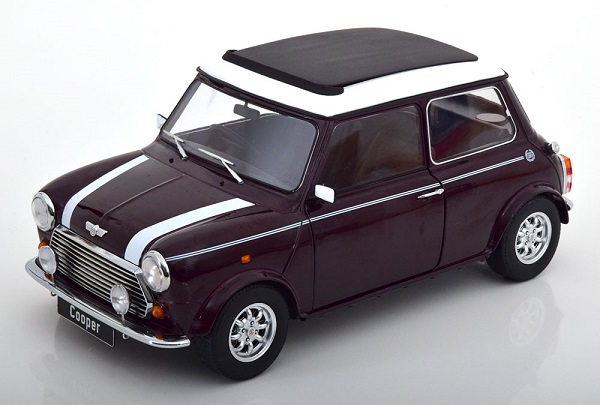 Модель 1:12 Mini Cooper with Sunroof RHD - purple-metallic white