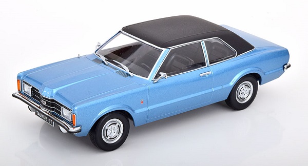Модель 1:18 Ford Taunus GT Saloon with vinyl roof 1971 bluemetallic flatblack