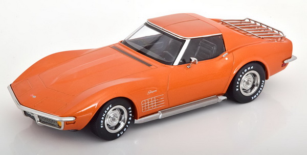 Chevrolet Corvette C3 (with removable roof parts and side pipes) - 1972 - Orange met. KKDC181223 Модель 1:18