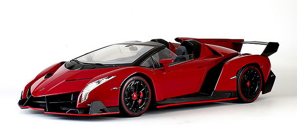 Модель 1:18 Lamborghini Veneno Roadster - red met/red line
