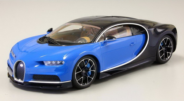 Bugatti Chiron- black/blue C09548BBK Модель 1:18