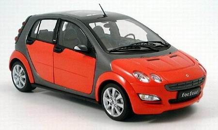 Модель 1:18 Smart ForFour - red/black