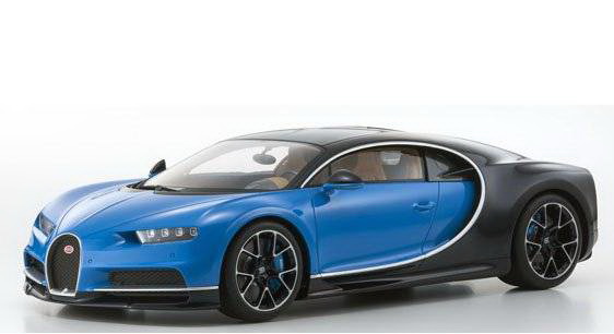 Модель 1:12 Bugatti Chiron (closed) - blue/dark blue