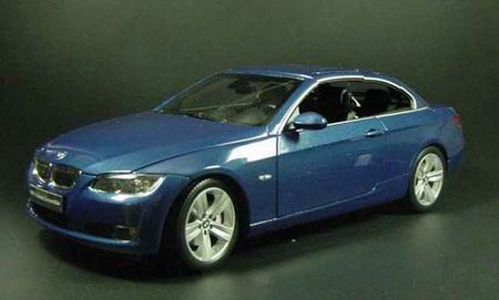 bmw 335i convertible with function roof blue 08737BL Модель 1:18