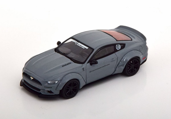 Модель 1:64 Ford Mustang GT LB Works Gray
