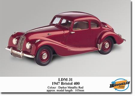 Модель 1:43 Bristol 400 - dark red met