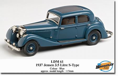 jensen 3.5 litre s type - blue LDM61 Модель 1:43