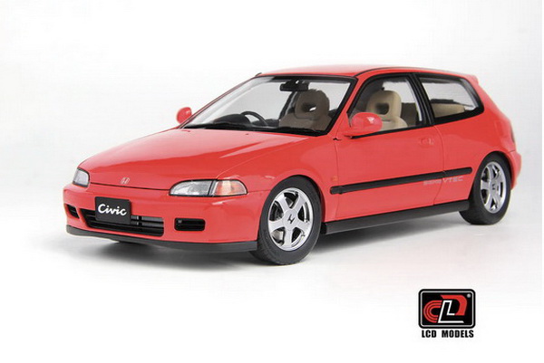 Honda Civic (EG6) SiR II - 1993 - Red LCD18018-RE Модель 1:18