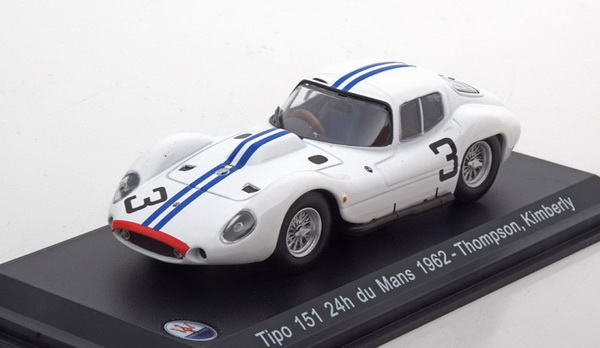 Модель 1:43 Maserati Tipo 151 No.3, 24h Le Mans 1962 Thompson/Kimberly