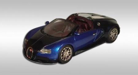 bugatti veyron gran sport soft top - 2-tones blue LS314SB Модель 1:43