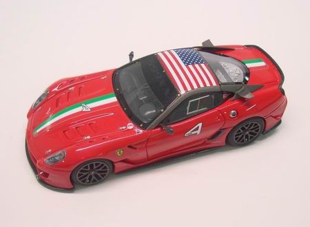 Модель 1:43 Ferrari 599XX Versione Clienti №4 / red F1 grey ghisa matt