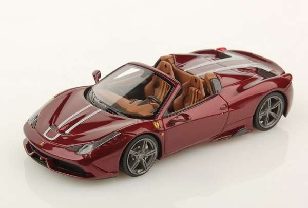 Модель 1:43 Ferrari 458 Speciale A Spider - rubino micalizzato/silver stripe