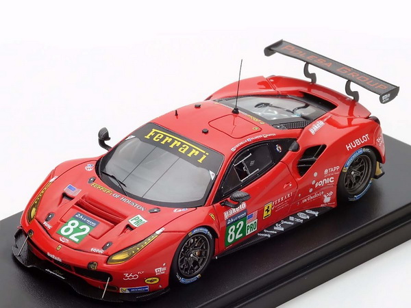 Модель 1:43 Ferrari 488 GTE №82, 24h Le Mans (Toni Vilander - Giancarlo Fisichella - Kaffer)