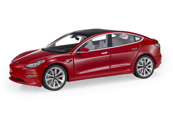 Модель 1:18 Tesla Model 3 - 2017 - Red met.