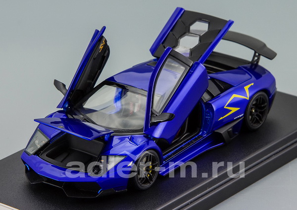 Модель 1:43 Lamborghini Murcielago LP 670-4SV - blue met [все открывается]