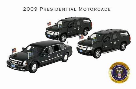 Модель 1:43 Cadillac DTS Limo Chevy SUV Presidential Motorcade