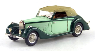 Модель 1:43 Bugatti T57 Cabrio 4-seaters Vanvooren (Closed) Ch.№57757 - 2-tones green