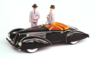 Модель 1:43 Delahaye 135 Figoni & Falaschi №1/11 a chassis court et carrosserie type Salon de Paris Ch.№47247 Prince Aga Khan