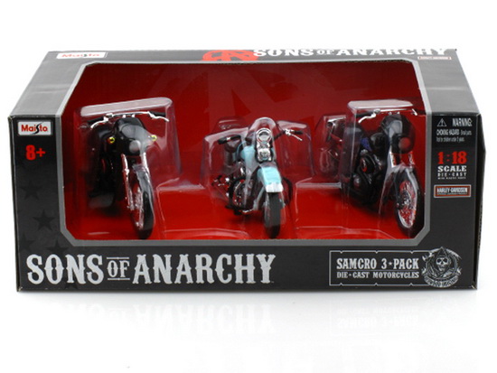 Модель 1:18 Harley-Davidson Motorcycles (boxed set) «SONS of ANARCHY» («Сыны анархии»)