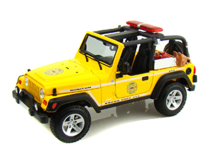 Модель 1:18 Jeep Wrangler Rubicon Brush Fire Unit - yellow