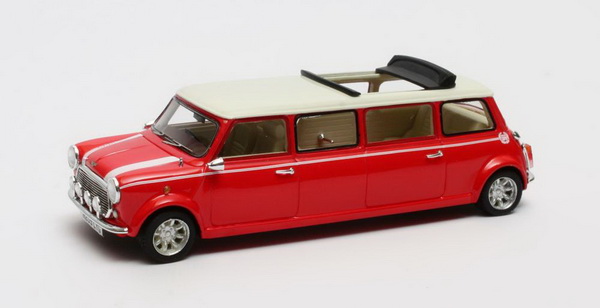 Модель 1:43 Mini Cooper Limousine - red/white