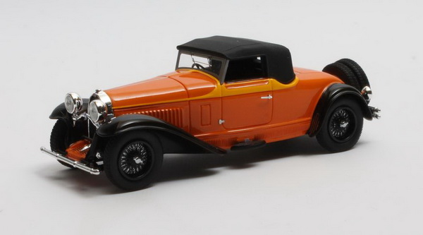 bugatti type 46 cabriolet de villars #46360 (закрытый) 1930 orange MX50205-062 Модель 1:43