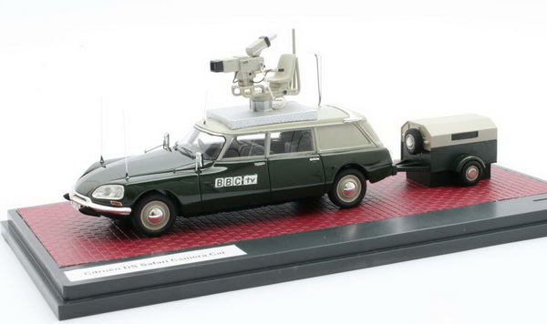 citroen ds safari bbc camera car с прицепом 1973 green MX50304-051 Модель 1:43