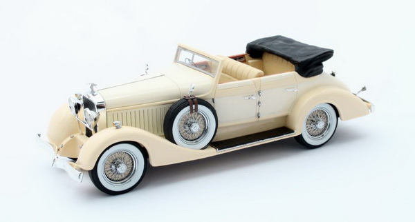 hispano suiza h6c convertible sedan hibbard & darrin #12036 (открытый) 1928 creme MX50806-051 Модель 1:43