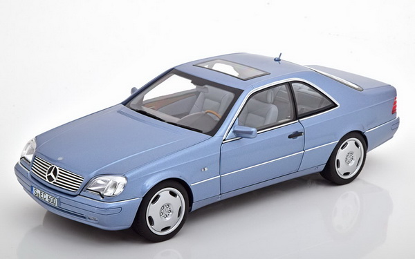 Mercedes-Benz CL 600 C140 Coupe 1996-1998 - light blue B66040652 Модель 1:18