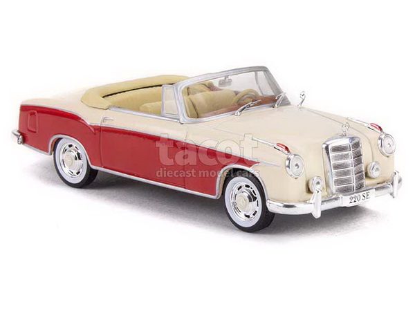 mercedes-benz 220 se (w128) cabrio - red/beige B66041068 Модель 1:43