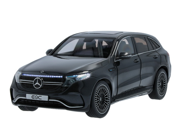 Модель 1:18 Mercedes EQC 400 4matic (N293) - grey (cо светящимися габаритами и фонарями)