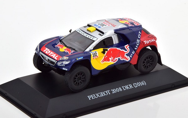 Модель 1:43 Peugeot 2008 DKR №302 Red Bull Winner Rally Dakar (Peterhansel - Cottret)
