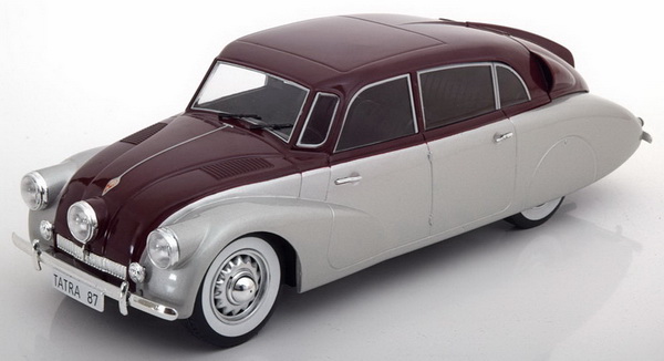 Модель 1:18 Tatra 87 - dark red/silver