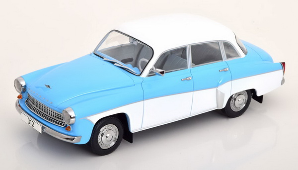 Модель 1:18 Wartburg 312 - light blue/white