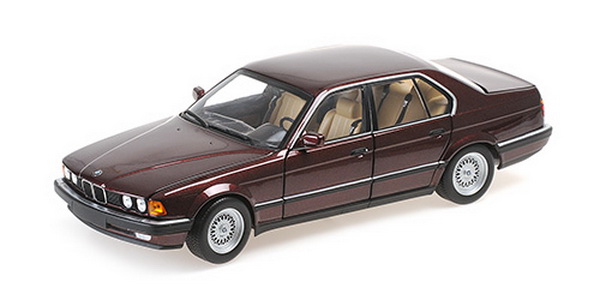 BMW 730I (E32) - dark red 100023007 Модель 1:18