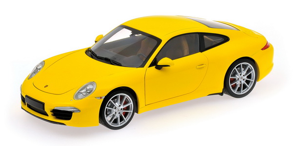 porsche carrera s (991) - yellow 100061021 Модель 1:18
