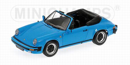 porsche 911 carrera cabrio - blue 100063032 Модель 1:18