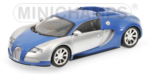 Bugatti Veyron Edition Centenaire - blue/chrome 100110850 Модель 1:18