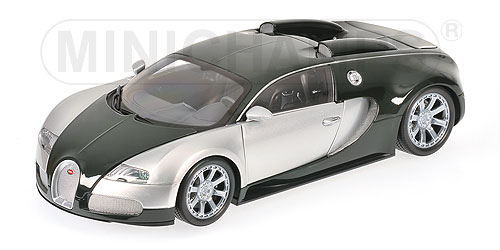 Модель 1:18 Bugatti Veyron Edition Centenaire - green/chrome