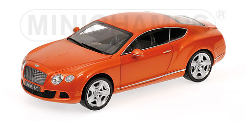 bentley continental gt - orange met 100139921 Модель 1:18